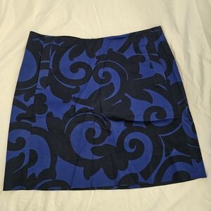 JCrew Blue Patterned Skirt